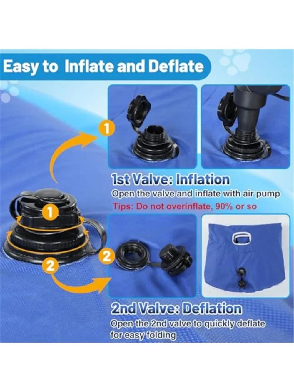 Dog Pool Float Inflatable Pet Float Raft Small Dog Waterproof Oxford Fabric